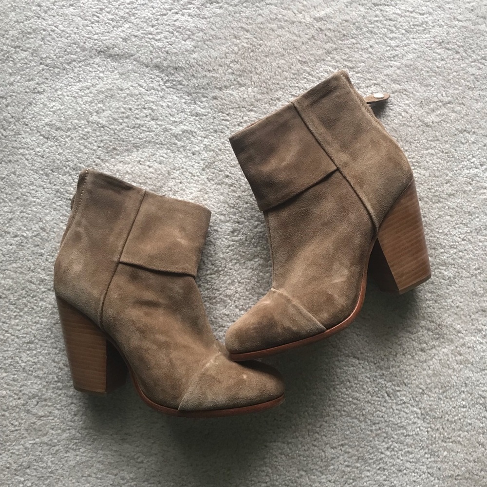 Rag & Bone beige suede ankle boots women size 7.5